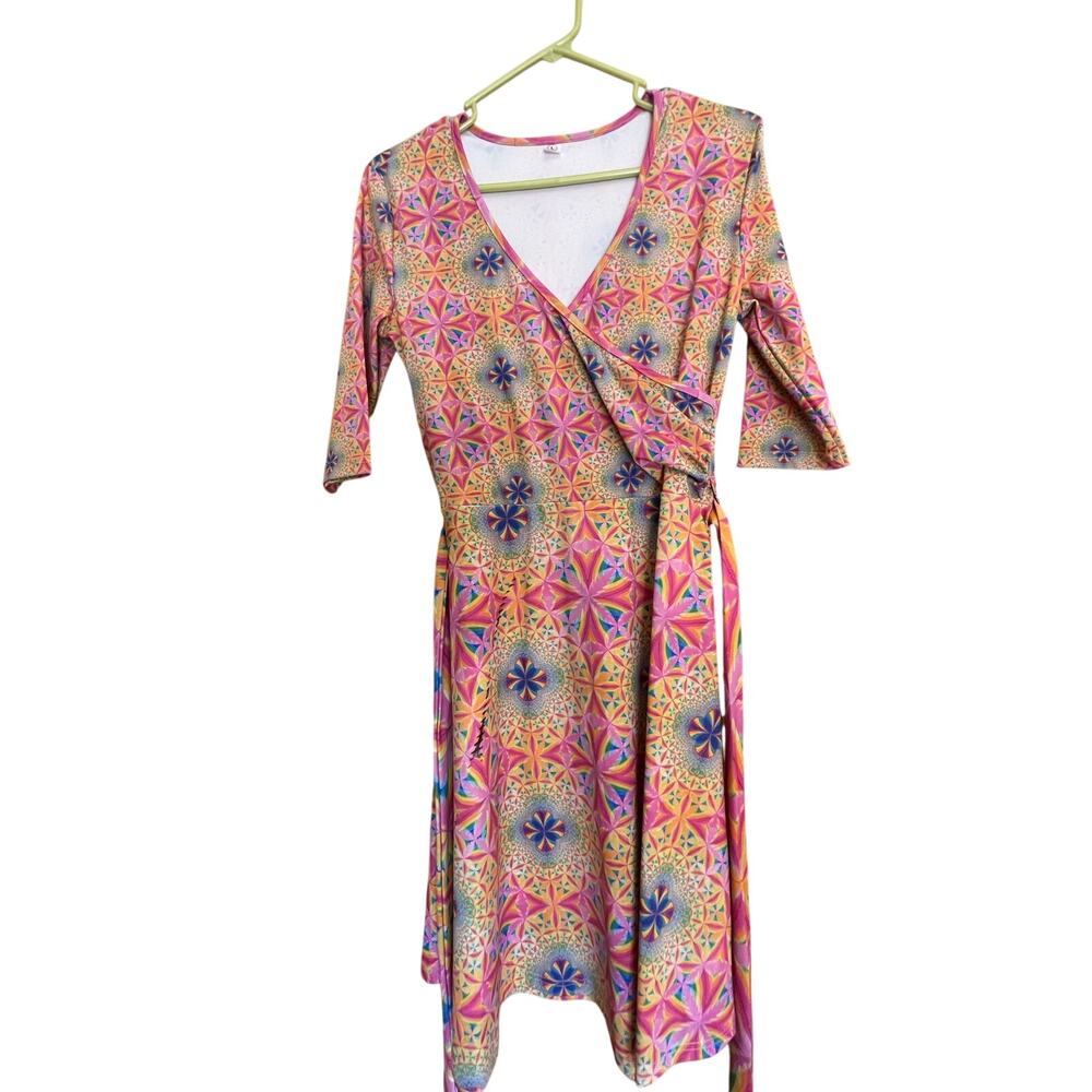 Flying Rainbow Lasagne "Supernumerary" Faux Wrap Dress - Men's/Women's M